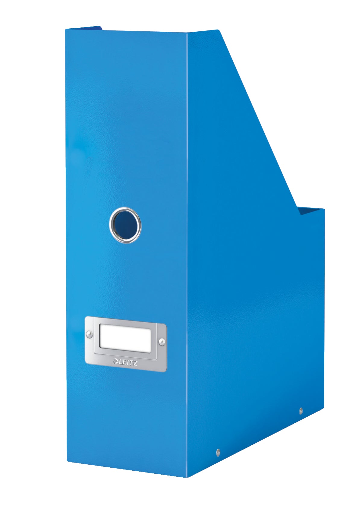 Leitz Stehsammler – Karton, mit Beschriftungsfeld, blau metallic, 253×103×330 mm