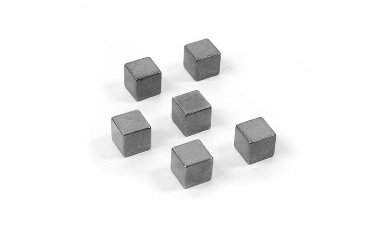 Trendform Magnetwürfel Superstrong – 8 × 8 × 8 mm – 6 Stück, grau, Neodym