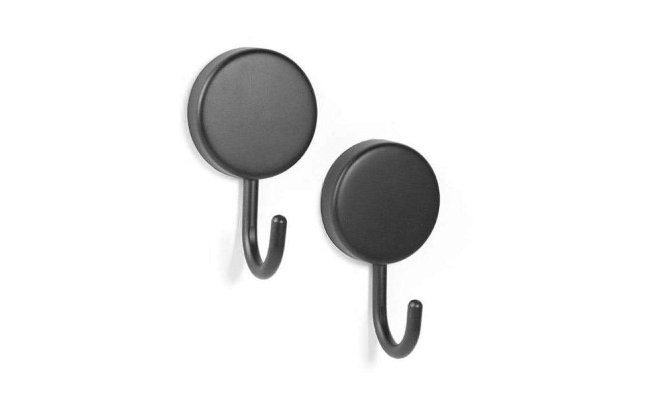 Trendform Magnethaken – Ø 40 mm × 70 mm, Metall, schwarz, Tragkraft 2 kg, 2 Stück