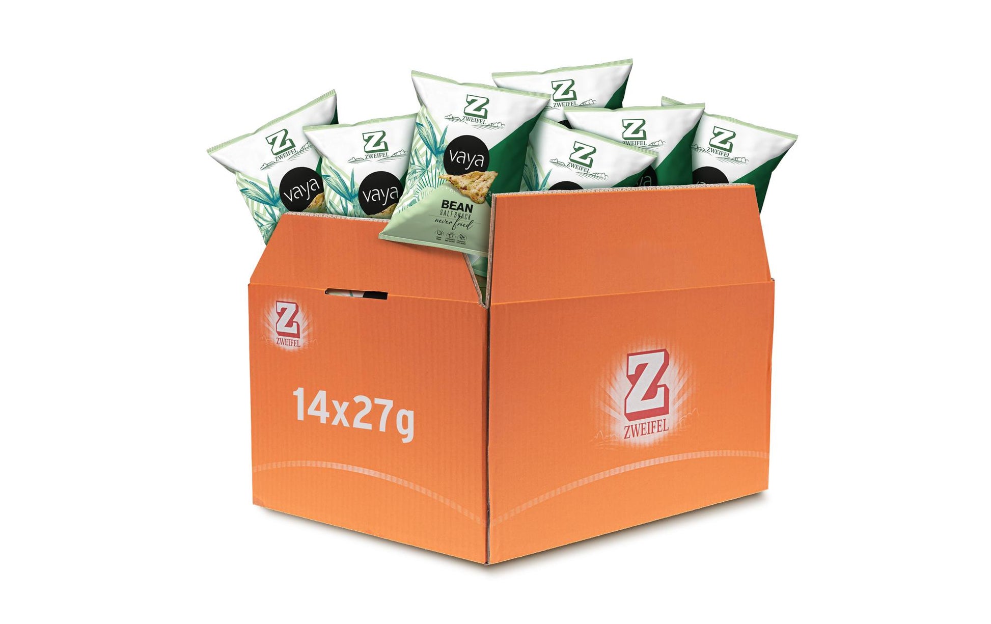 Zweifel Vaya Bean Chips – Salz, vegan, glutenfrei – 378 g
