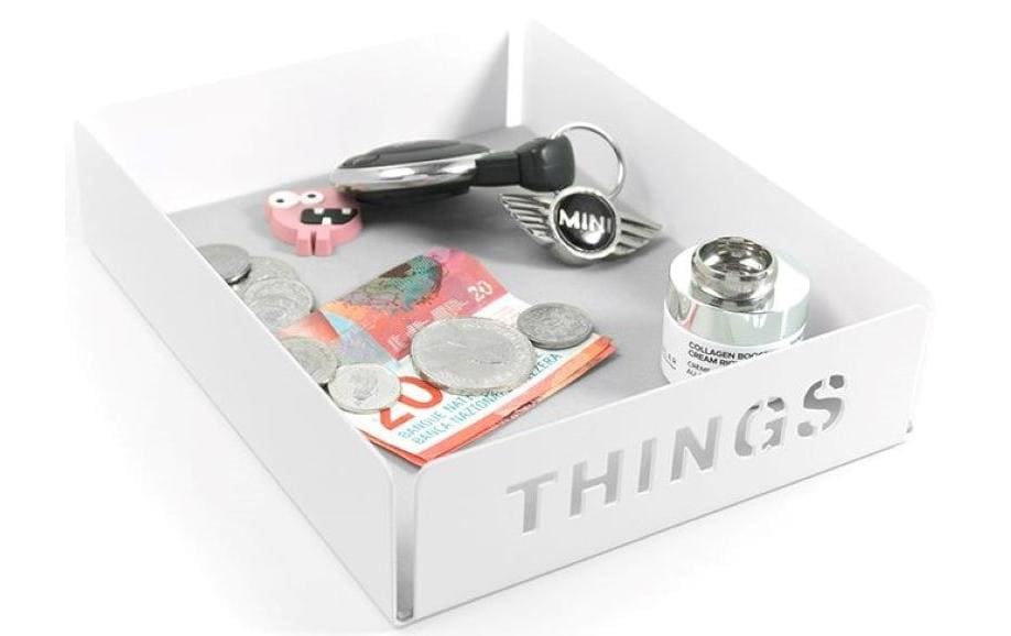 Trendform THINGS Ablageschale – weiss, Metall, B 140 × H 40 × T 180 mm