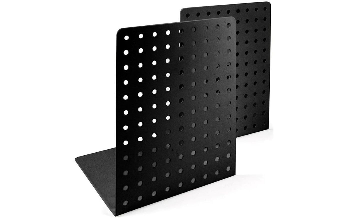 Trendform Buchstütze – 120 × 140 × 185 mm, Metall, schwarz, 2 Stück