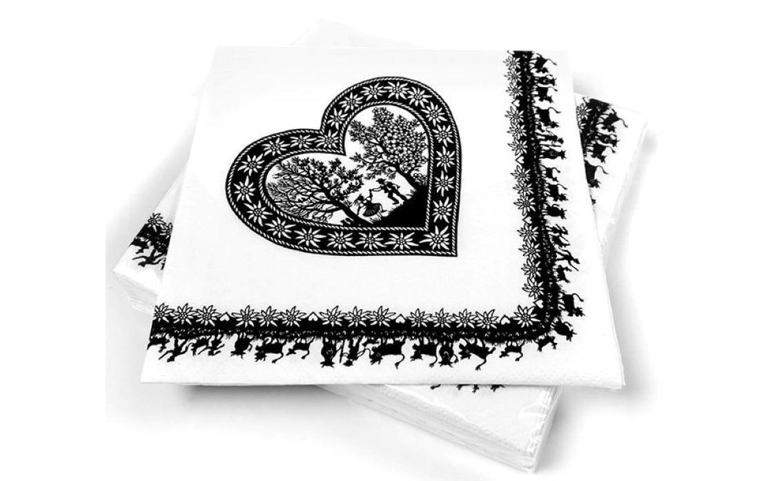 Trendform Servietten Scherenschnitt Landleben – 33 × 33 cm, 3-lagig – 20 Stück