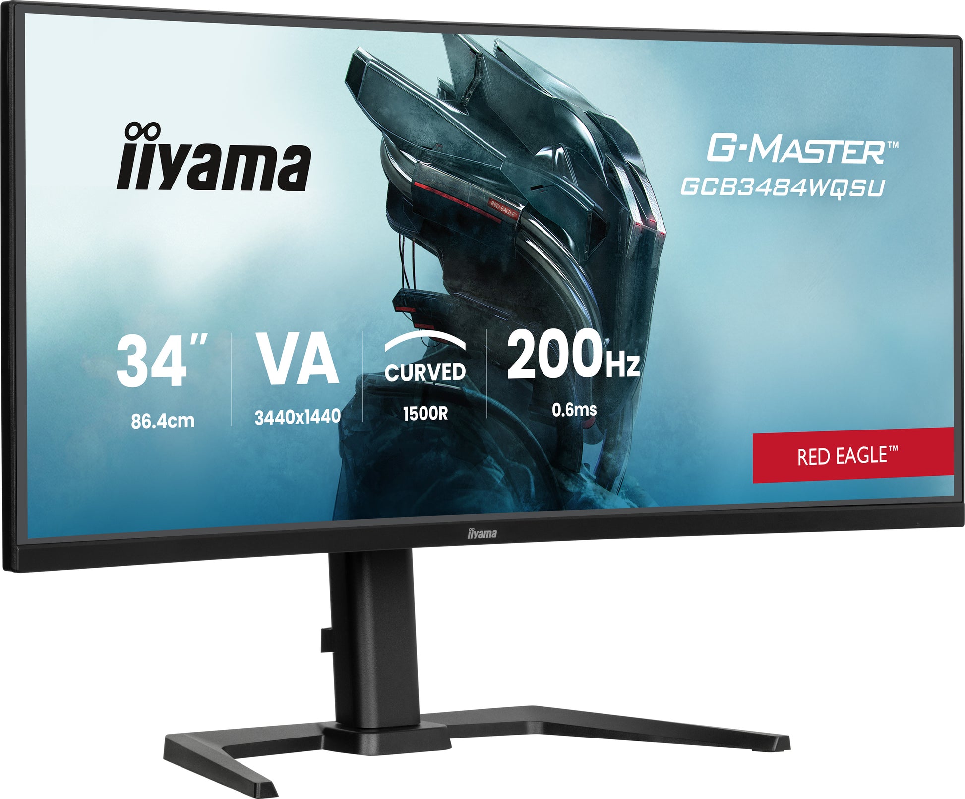 iiyama G-MASTER GCB3484WQSU-B2 – 34" Curved, 3440 × 1440 (UWQHD), VA, 200 Hz, DisplayHDR 400