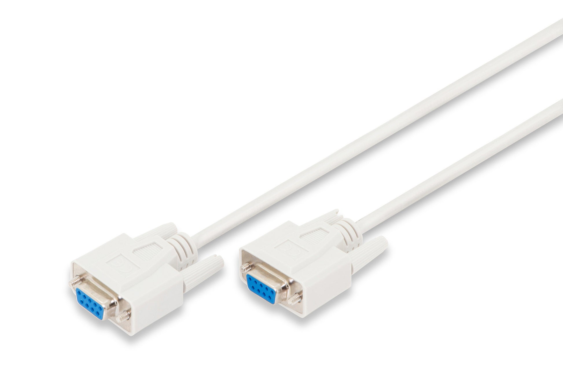 Digitus Seriell-Adapter D-Sub9 zu D-Sub9 – geschirmt, AWG 28, 2 m, Beige