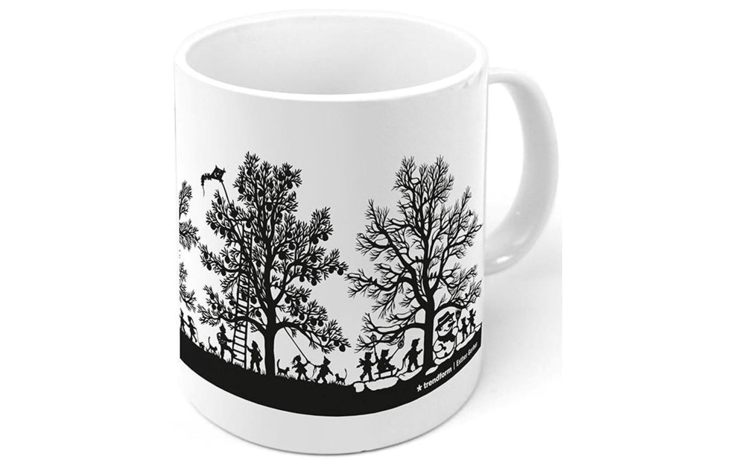 Trendform Tasse Swiss Seasons – 330 ml, Ø 8 cm, Keramik, Weiss, spülmaschinenfest