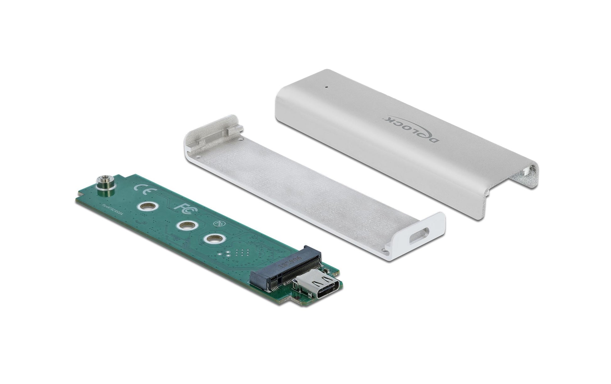 DeLOCK M.2 NVMe zu USB-C 3.2 Gen 2 Gehäuse – 1-Bay Externes SSD-Gehäuse – für M.2 (Key-M, PCIe)