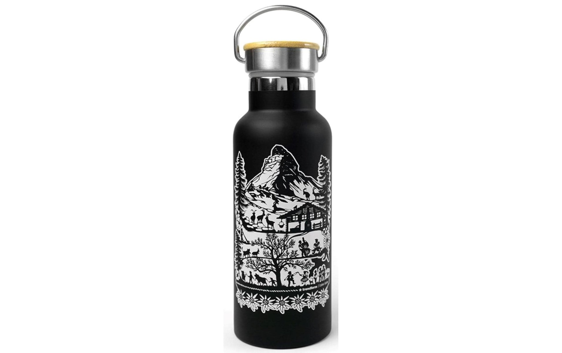 Trendform Kindertrinkflasche 500 ml – Edelstahl, Schraubdeckel, Weiss