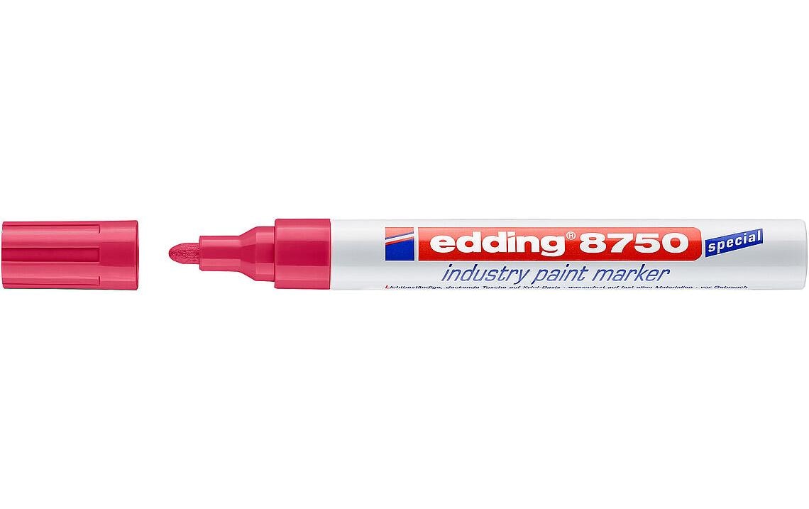 Edding Industrie 8750 Lackmarker – Gemusterte Spitze 2–4 mm – Rot – für Papier