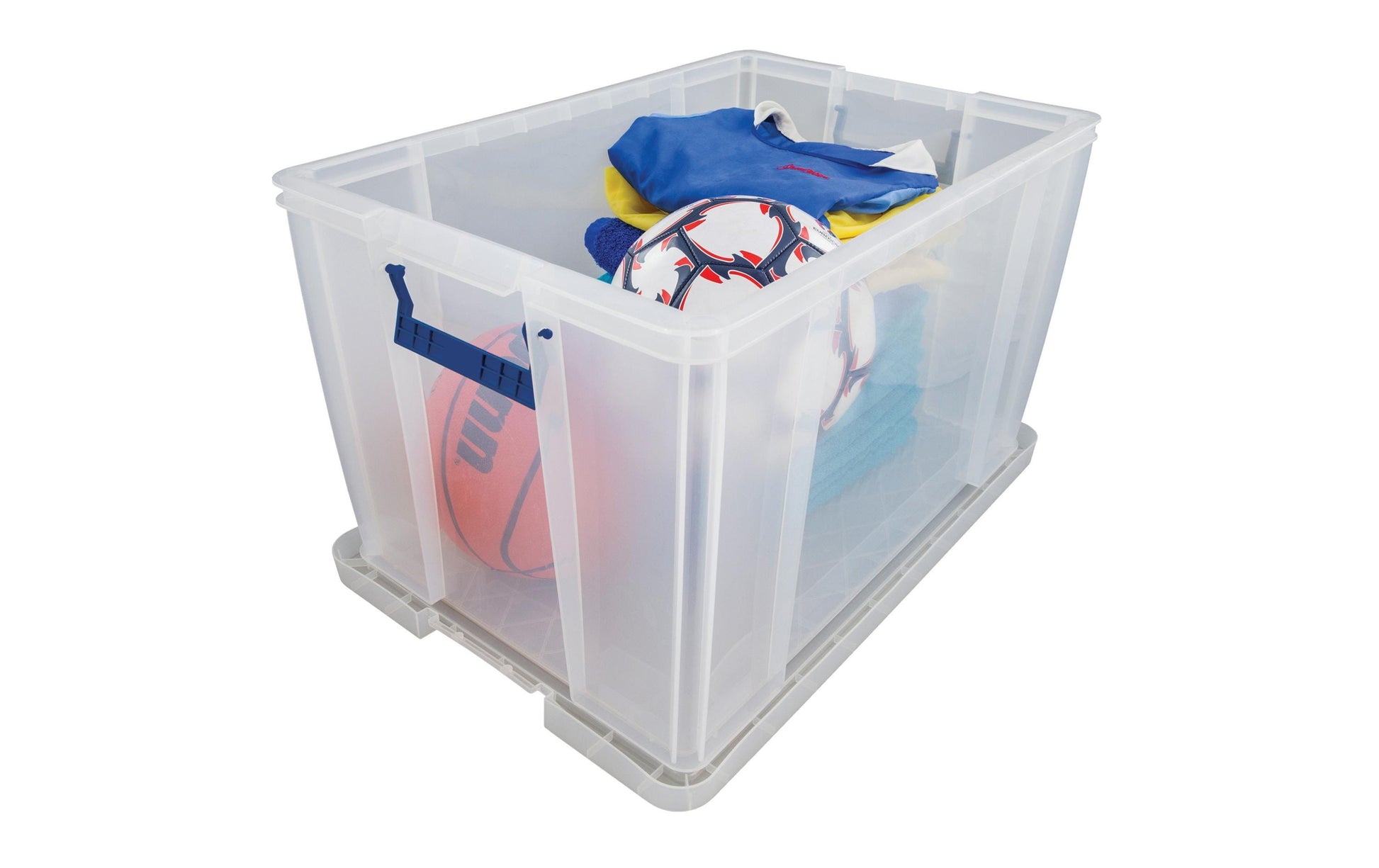 Fellowes ProStore Aufbewahrungsbox 85 L – mit Deckel, 660 × 390 × 440 mm, transparent, Kunststoff (PP)