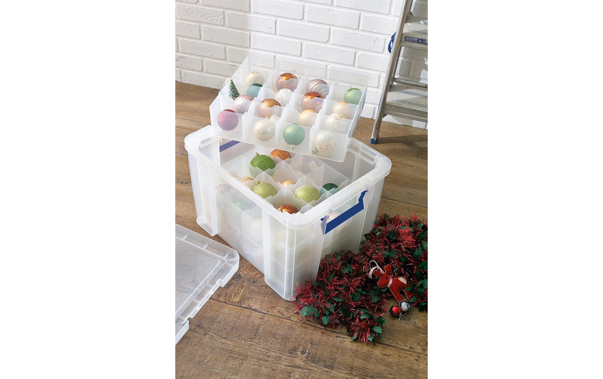 Fellowes ProStore Aufbewahrungsbox 36 L – 475 × 315 × 380 mm, transparent, Kunststoff (PP)