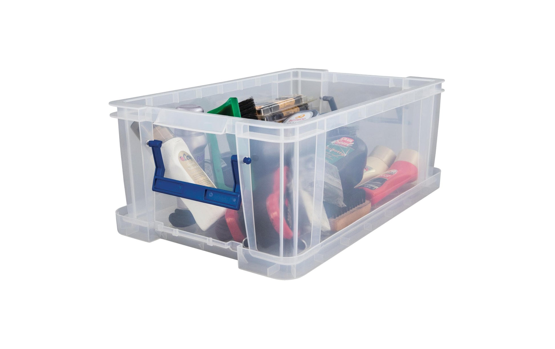 Fellowes ProStore Aufbewahrungsbox 10 l – mit Deckel, 395 × 155 × 255 mm, transparent, 4er Pack