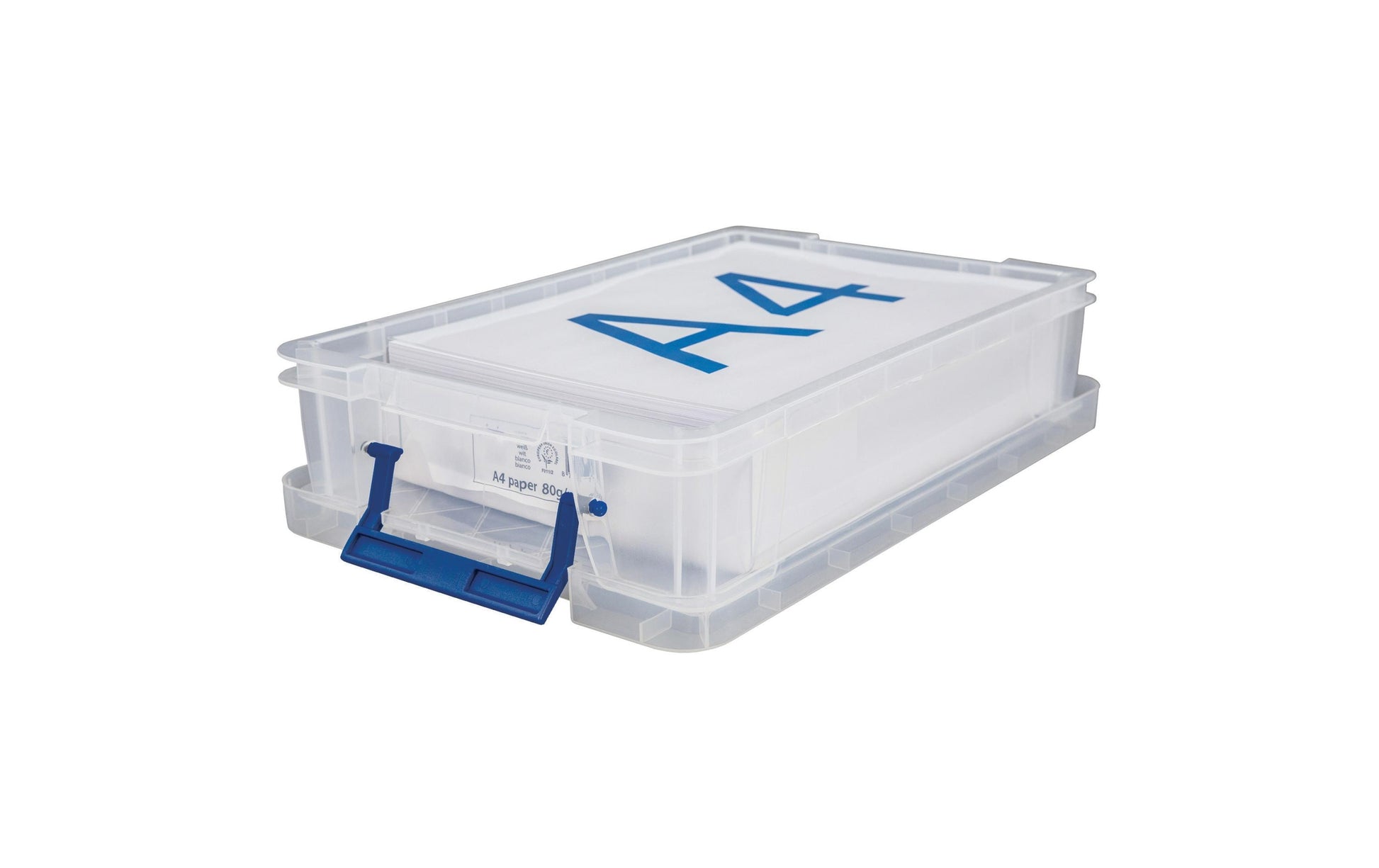 Fellowes Aufbewahrungsbox 5,5 L (mit Deckel) – Polypropylen – transparent – mit Griff – 395 × 90 × 255 mm