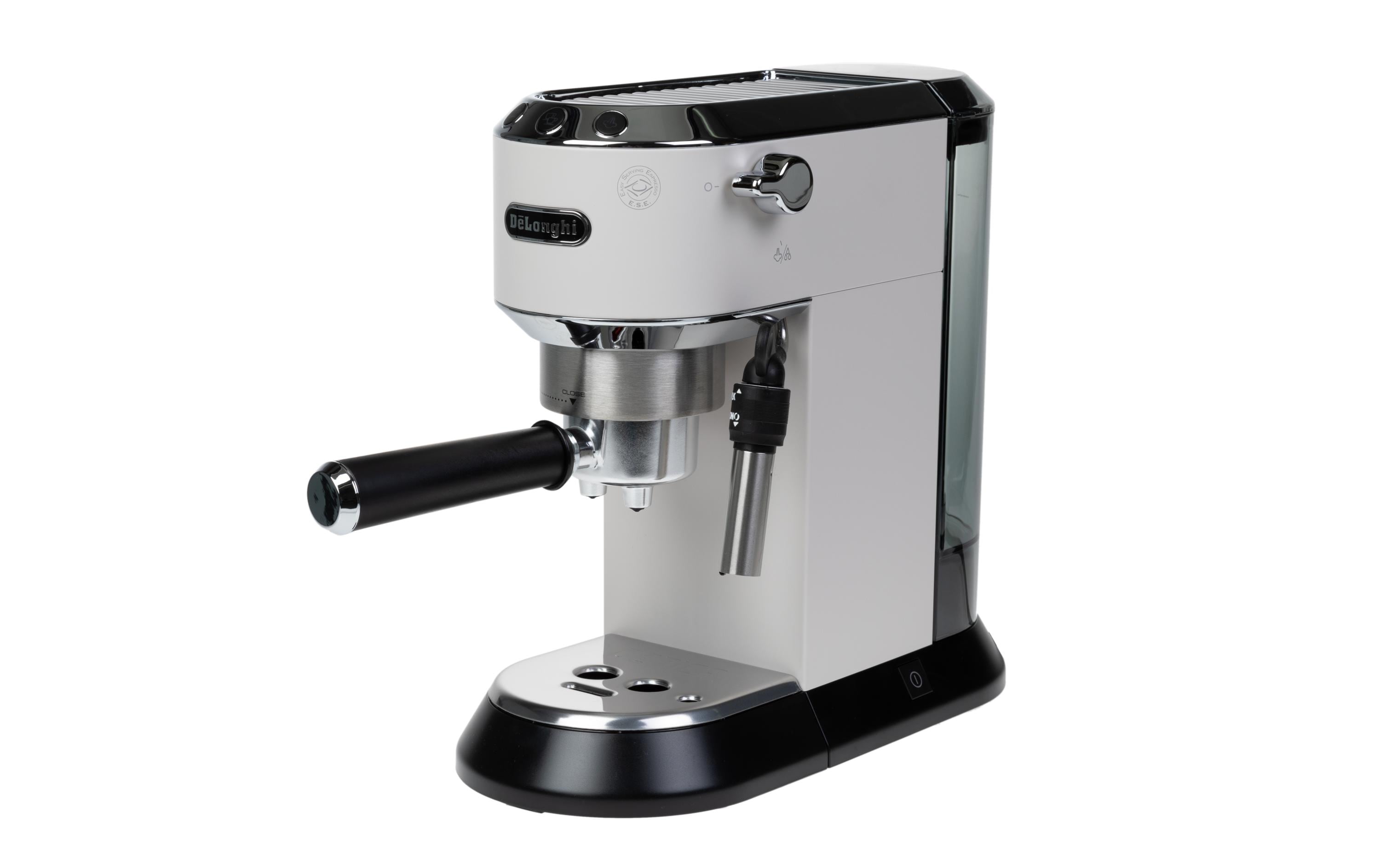 De’Longhi Dedica EC 685.W Siebträgermaschine – für E.S.E.-Pads, 15 bar, 1 l, Weiss