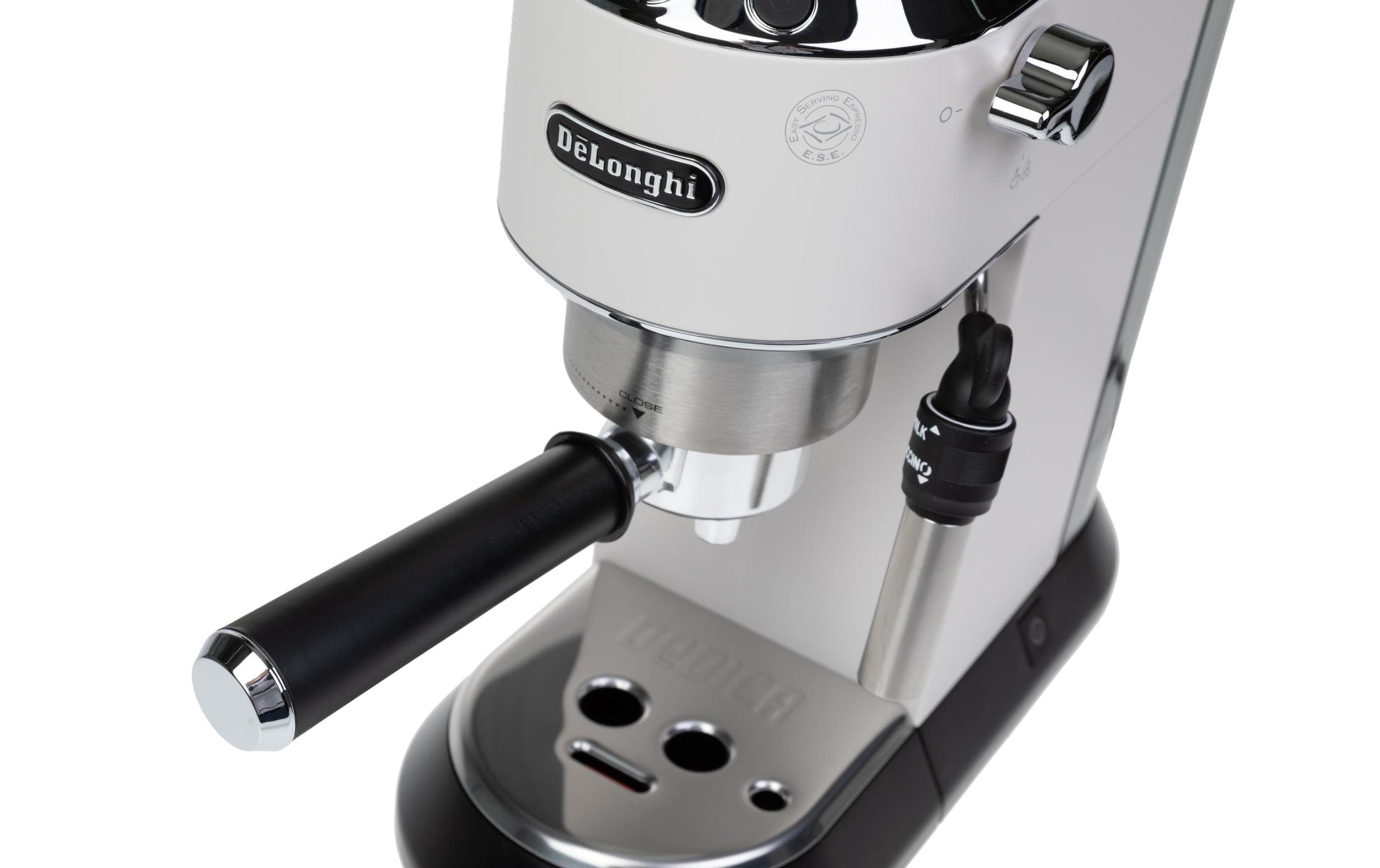 De’Longhi Dedica EC 685.W Siebträgermaschine – für E.S.E.-Pads, 15 bar, 1 l, Weiss