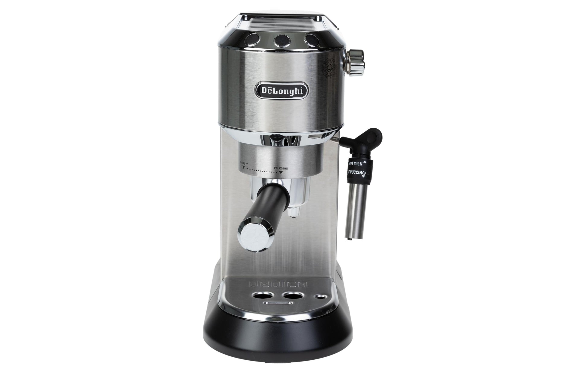 De’Longhi Dedica EC 685.M Siebträgermaschine – für E.S.E.-Pads, 15 bar, 1 l, Silber