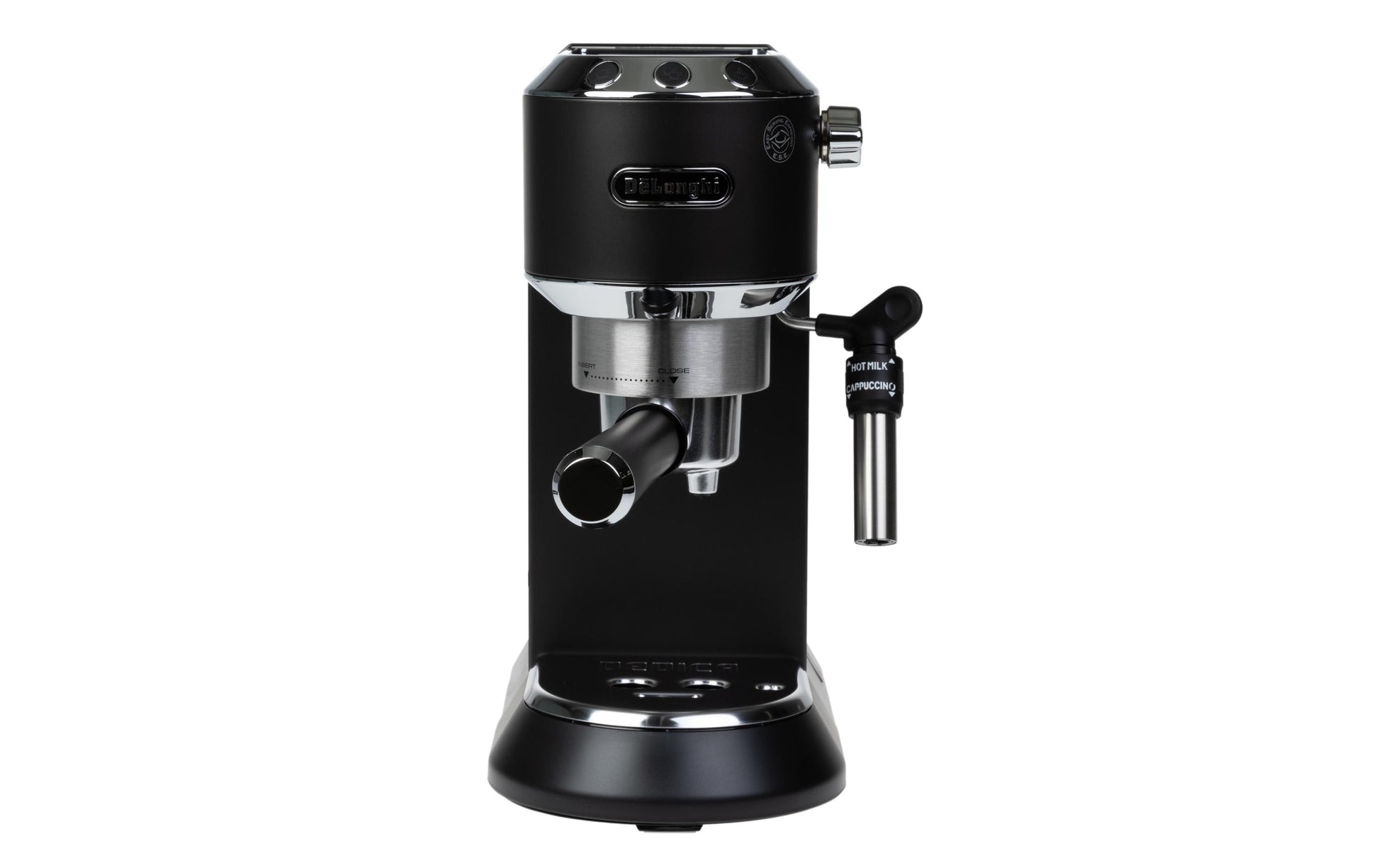 De’Longhi Dedica EC 685.BK Siebträgermaschine – für E.S.E.-Pads, 15 bar, 1 l, Schwarz