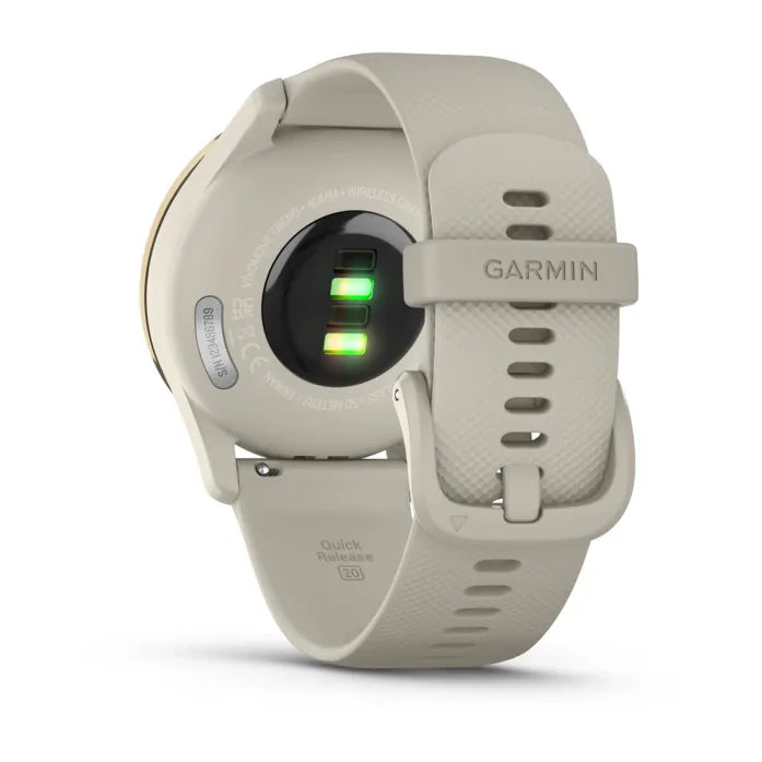 Garmin vivomove Trend – Smartwatch – 40,4 mm, GPS, LCD, 5 ATM, Grau/Weiss, Silikon