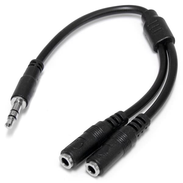 StarTech.com 3,5-mm-Splitterkabel – 3,5-mm-Klinkenstecker zu 2× 3,5-mm-Klinkenbuchsen – 0,2 m