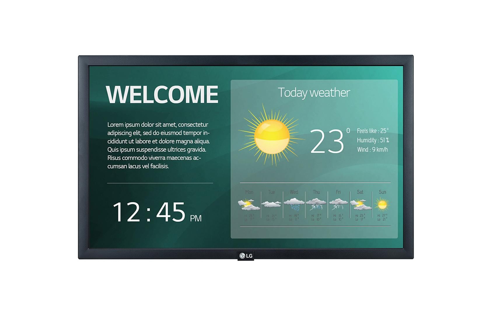 LG 22SM3G-B – Signage-Display, 22", Full HD, 250 cd/m², 16/7, webOS