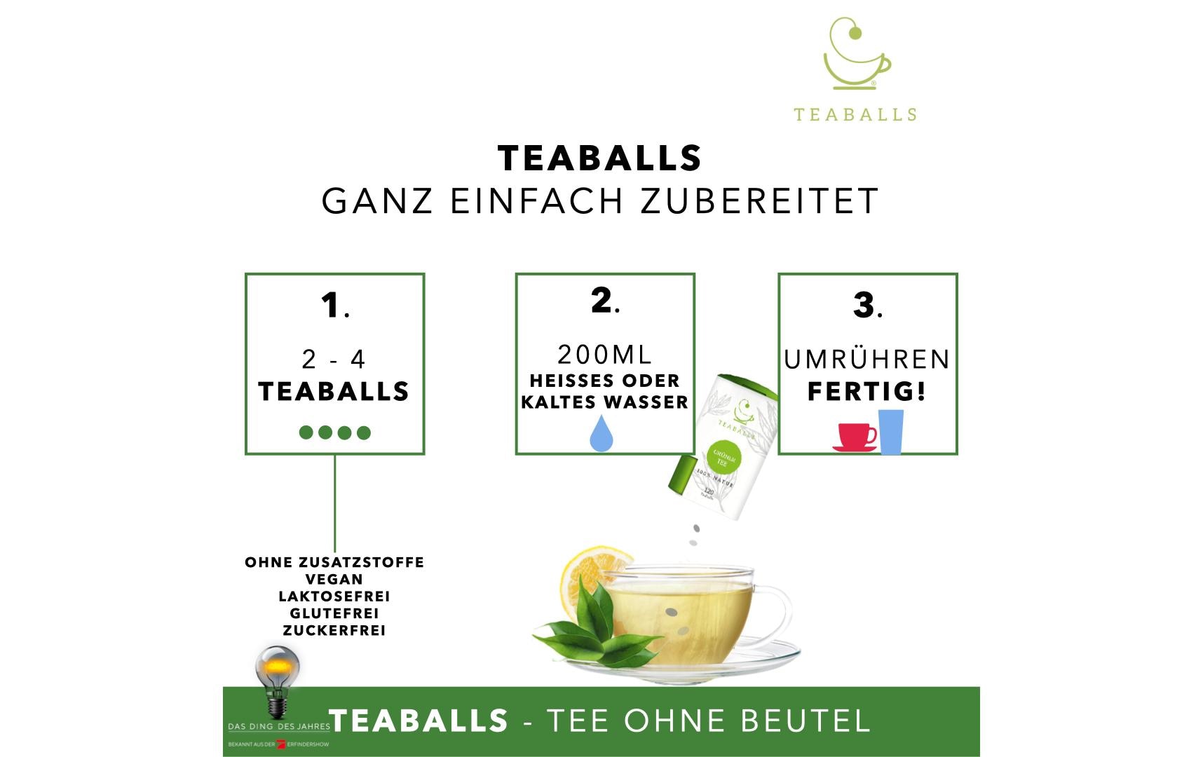 Teaballs Kräutertee Ingwer – Instant-Teaballs 140 Stück
