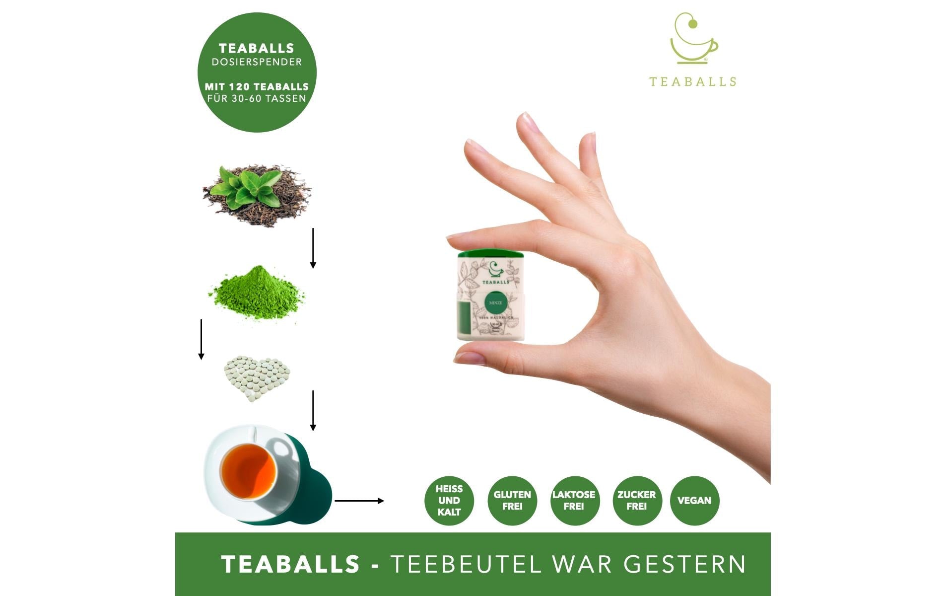 Teaballs Kräutertee Ingwer – Instant-Teaballs 140 Stück