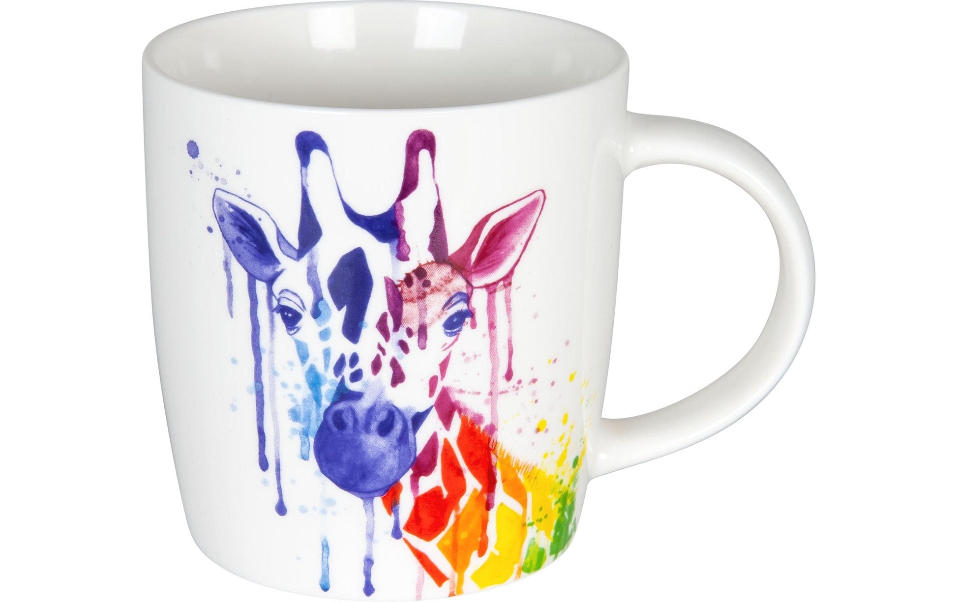 Könitz Porzellan Könitz Tasse Giraffe – 350 ml, Ø 8,8 cm, Porzellan, Weiss, spülmaschinenfest