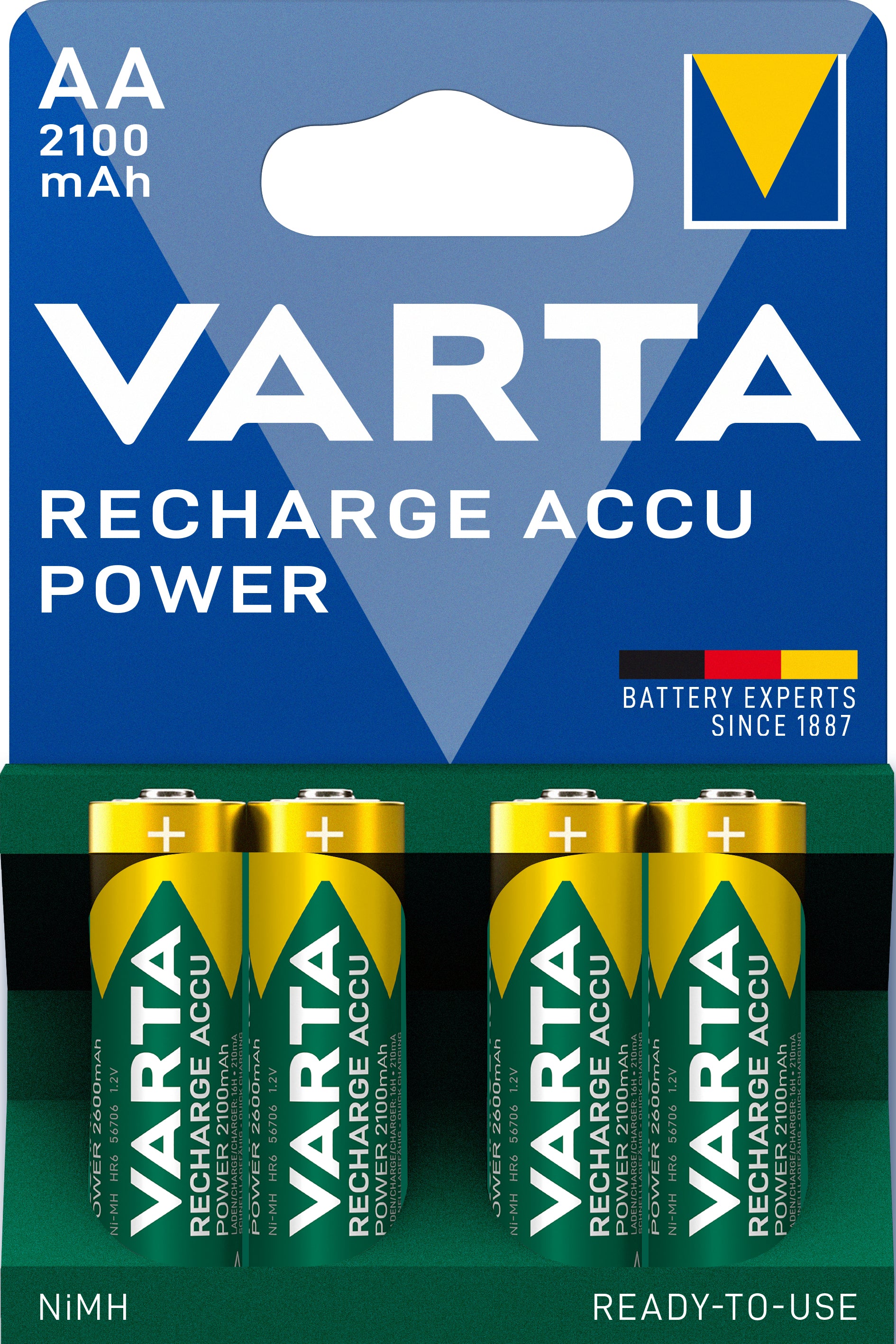 Varta Akku 1,2 V 2100 mAh 2,52 Wh Ni-MH