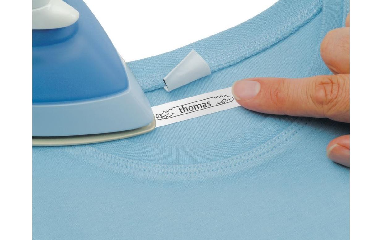 DYMO Textilband – 12 mm × 2 m, weiss, schwarz, LetraTag