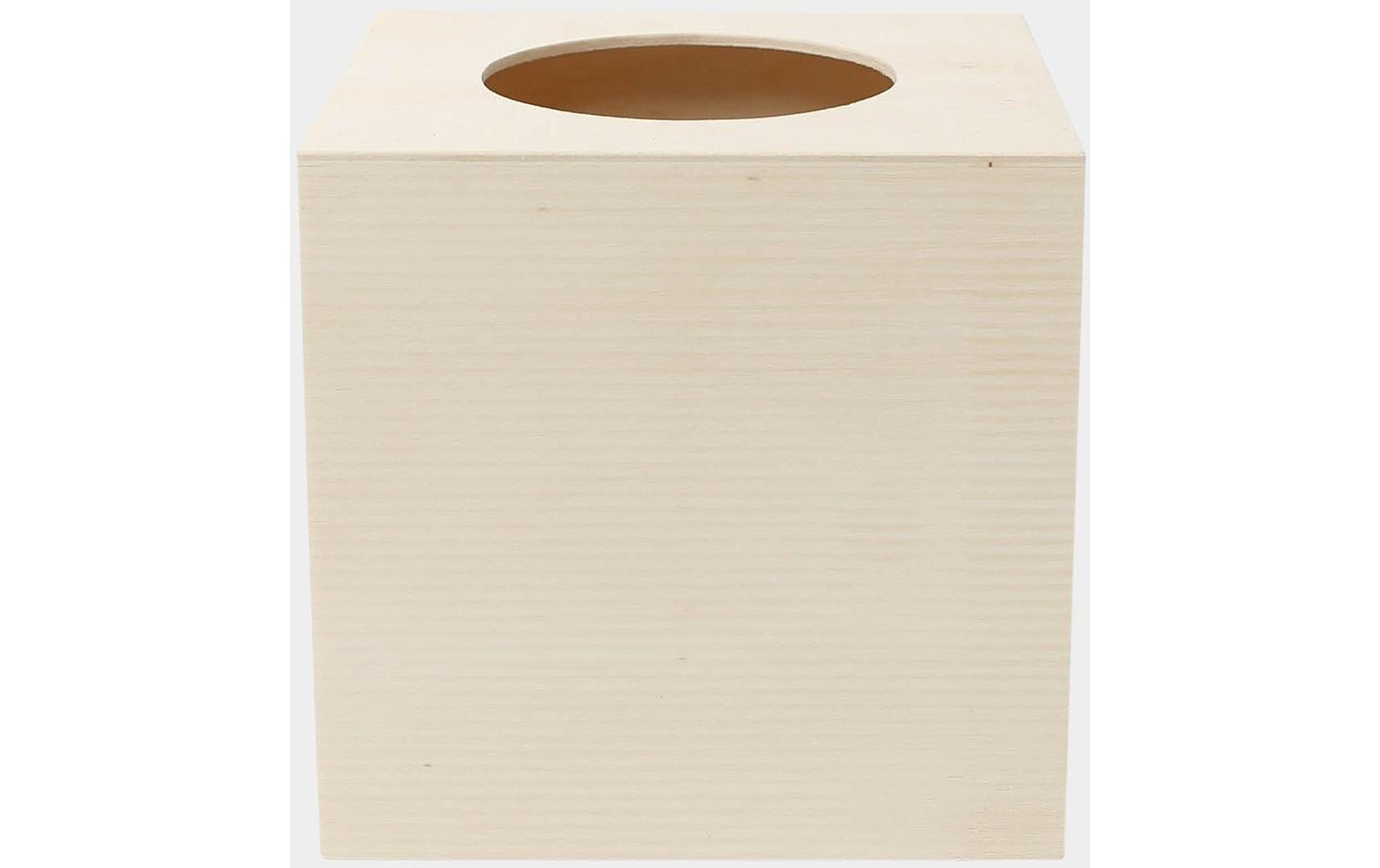 I am Creative Kosmetiktuchbox – Sperrholz/MDF, 14,5×15×15 cm, Braun