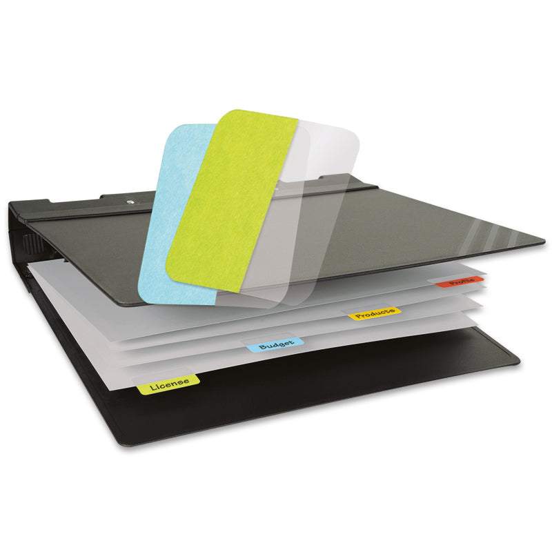 3L Register-Tabs 12 × 40 mm – blanko, 48 Tabs, PET, sortiert, selbstklebend