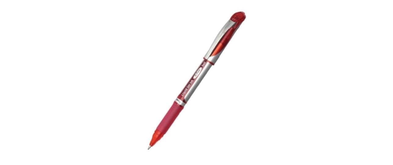 Pentel EnerGel BL57 Gelschreiber, Kappe – Rot, Spitze 0,7 mm, schnelltrocknend, nachfüllbar, 12er-Set
