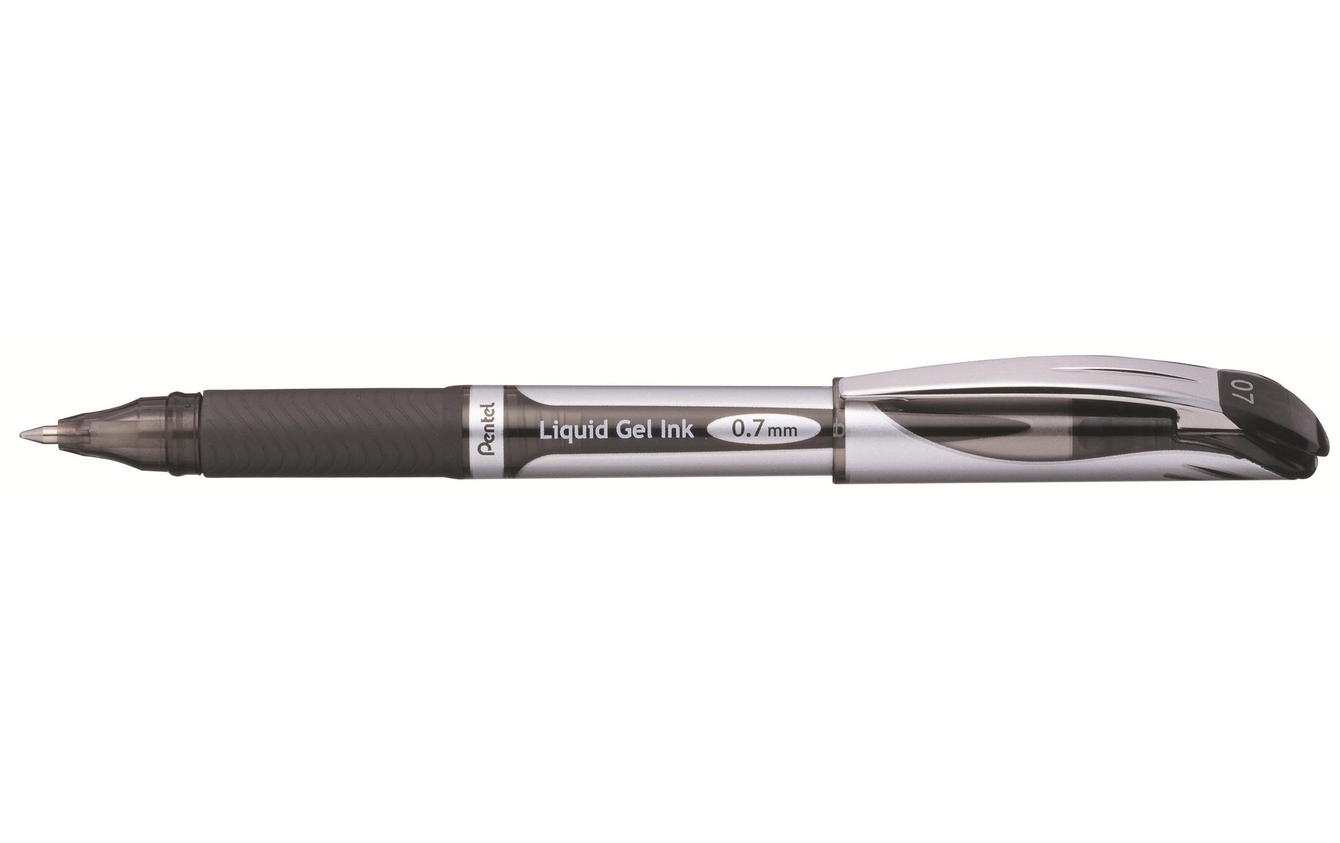 Pentel EnerGel BL57 Gelschreiber, Kappe – Schwarz, Spitze 0,7 mm, schnelltrocknend, nachfüllbar, 12er-Set
