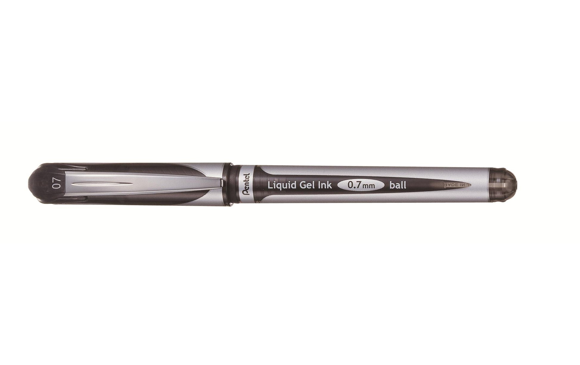 Pentel EnerGel BL57 Gelschreiber, Kappe – Schwarz, Spitze 0,7 mm, schnelltrocknend, nachfüllbar, 12er-Set