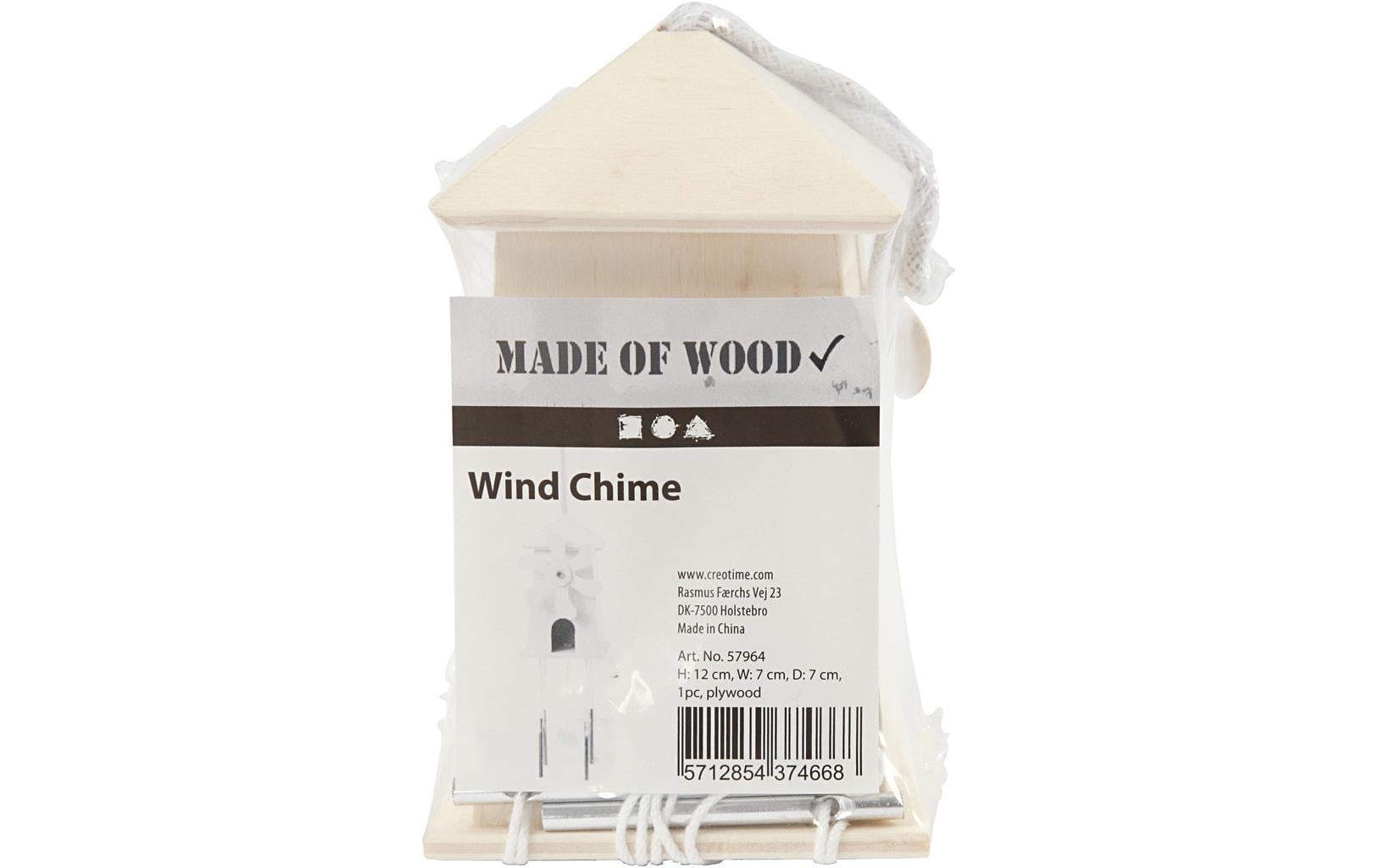 Creativ Company Windspiel – Ø 7 × 12 cm – Holz, mehrfarbig