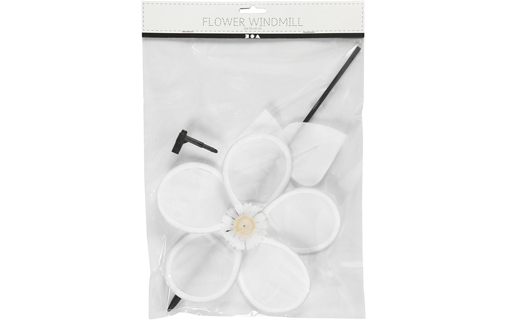 Creativ Company Windrad – Ø 20 cm – Nylon, weiss