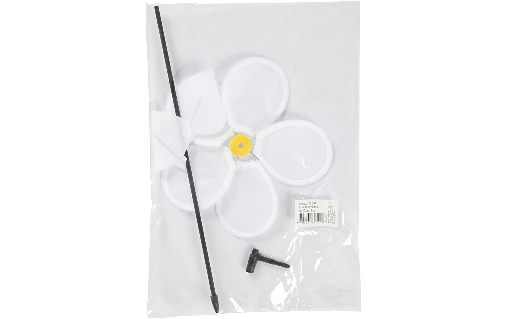 Creativ Company Windrad – Ø 20 cm – Nylon, weiss