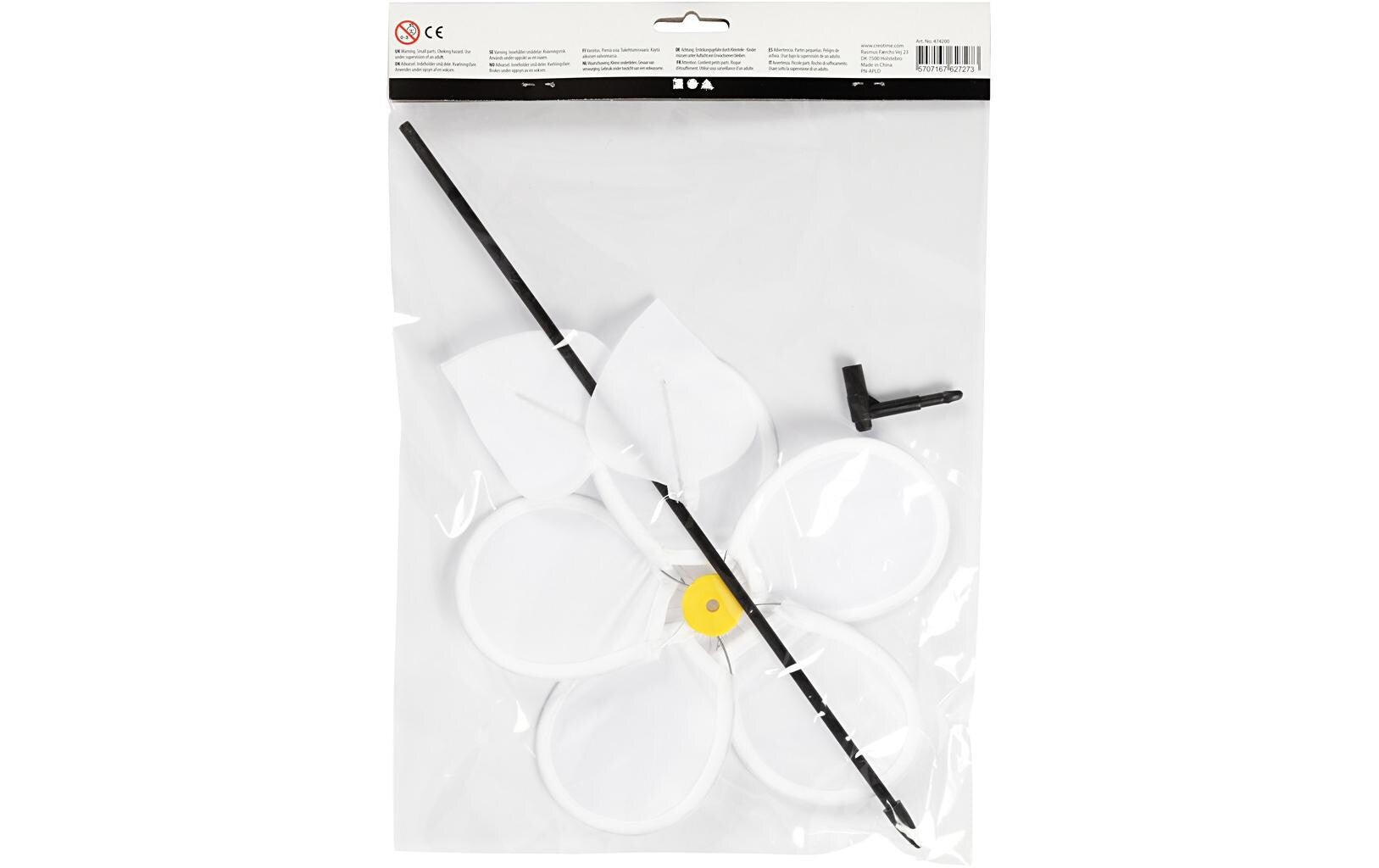Creativ Company Windrad – Ø 20 cm – Nylon, weiss