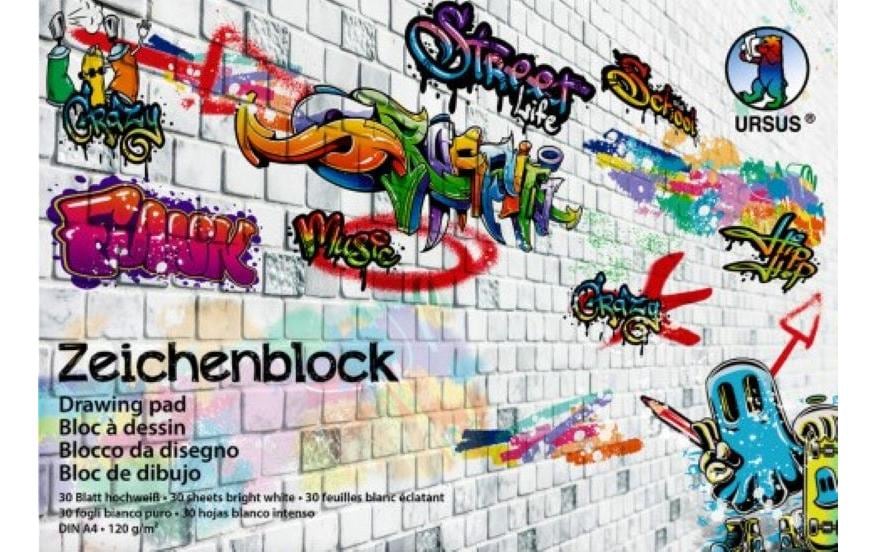 URSUS Zeichenblock – A4, 120 g/m², weiss, 30 Blatt