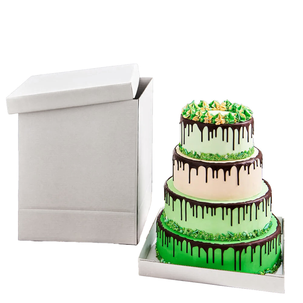FunCakes Tortenbox – 370 × 370 × 450 mm, weiss