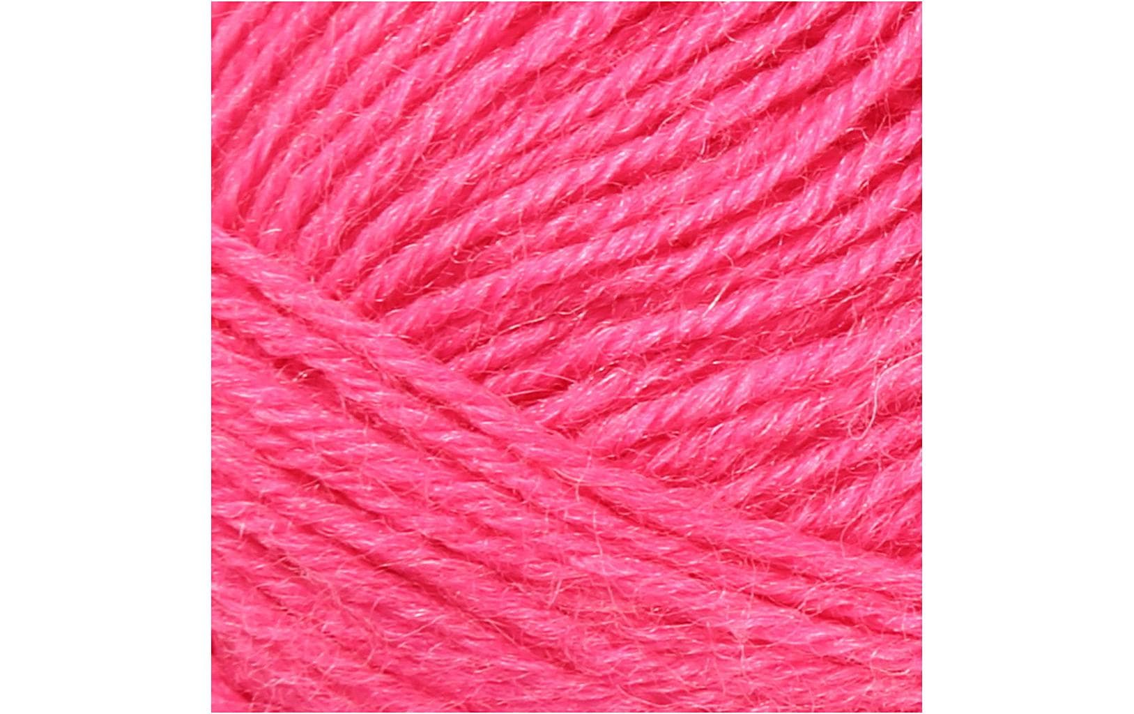 Creativ Company 41323 Wolle Pink – 50 g, 200 m, Nylon, Nadel 2 mm, 1 Stk.