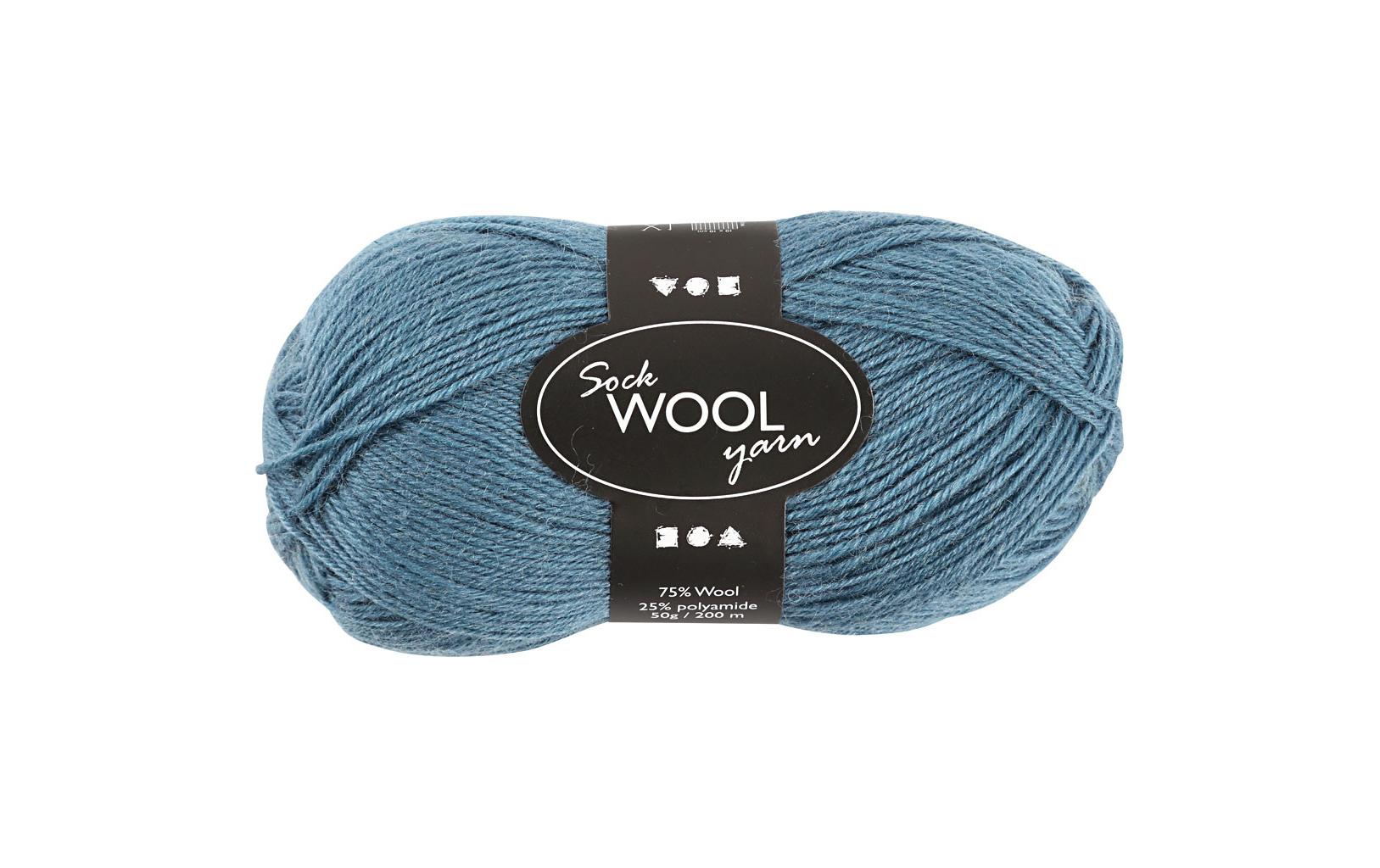 Creativ Company Sockenwolle Wolle Petrol – 50 g, 200 m, Nadel 2 mm, 1 Stk.