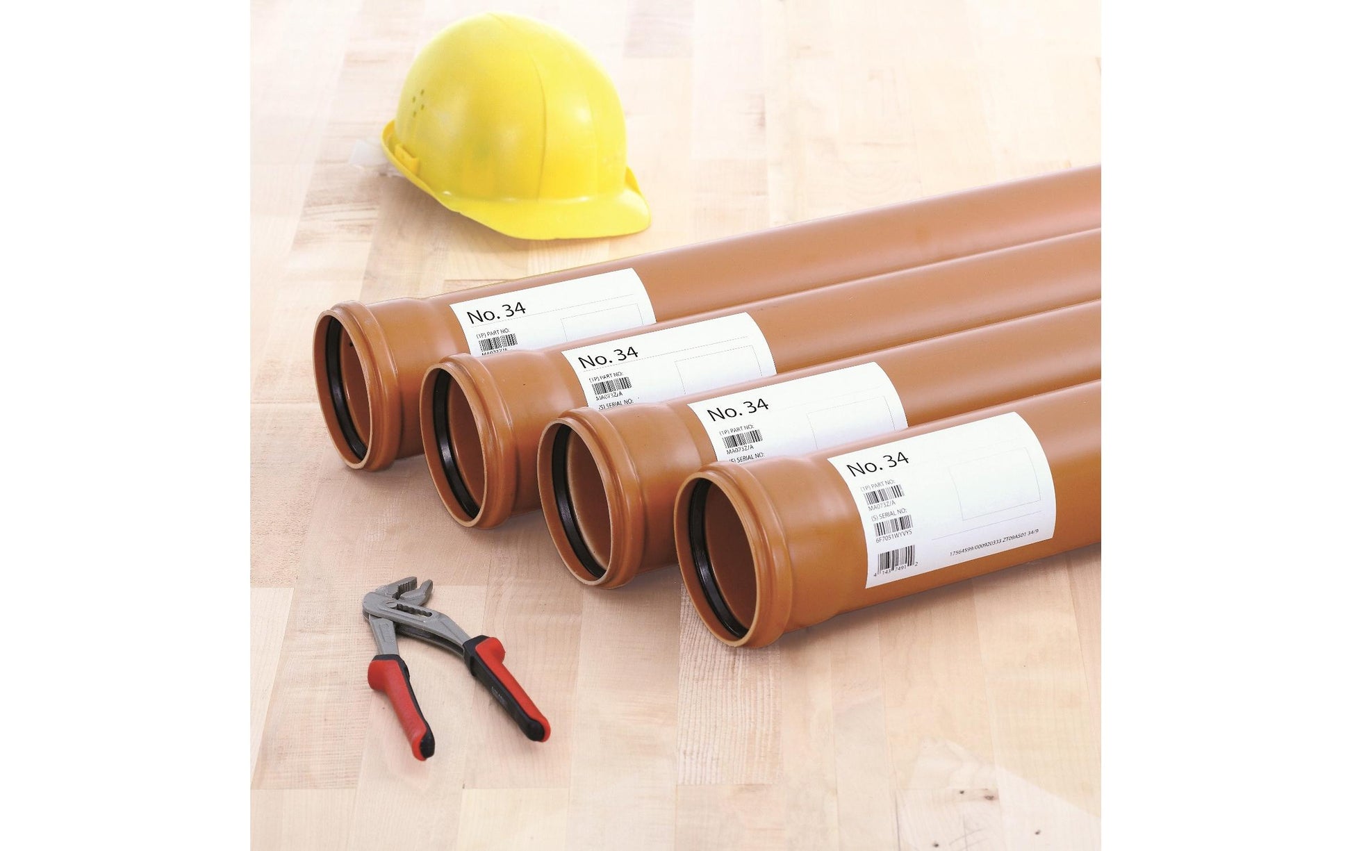HERMA Selbstklebende Etiketten (A4-Bogen), 99 mm × 42 mm, weiss, Folie, extra stark, 120 Etiketten