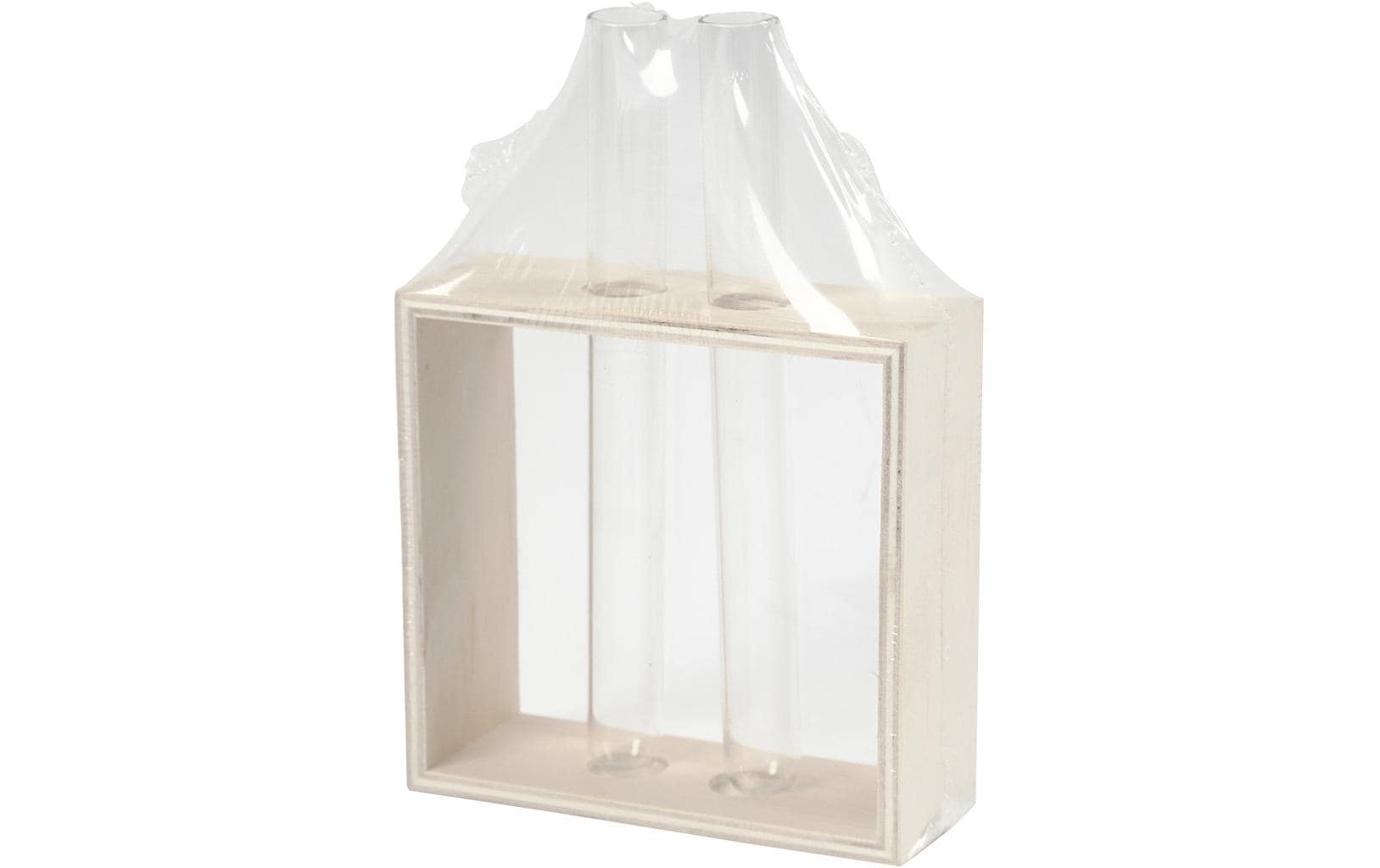 Creativ Company Reagenzglashalterung – 10,5 × 10 × 4 cm – Sperrholz & Glas, Hellbraun
