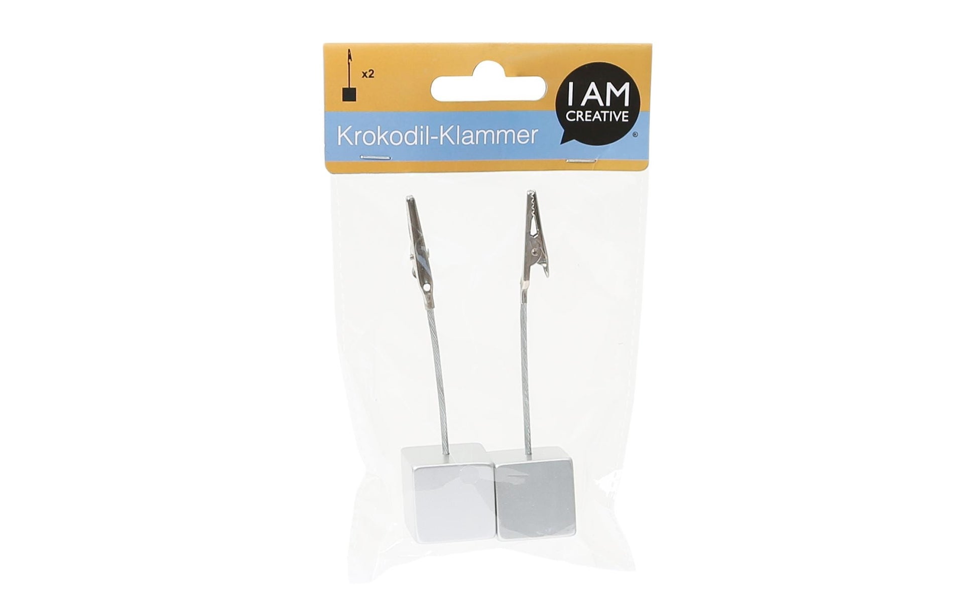 I am Creative Memo-Clip – Krokodilklemme, 10 × 17 × 10 mm, Metall, 2 Stück