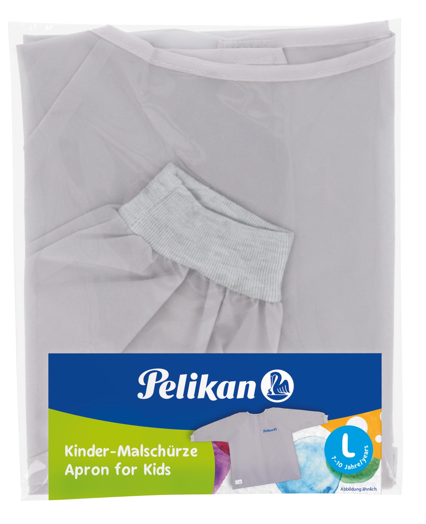 Pelikan Malschürze – Kinder 7–10 Jahre, Grau, 1 Stück
