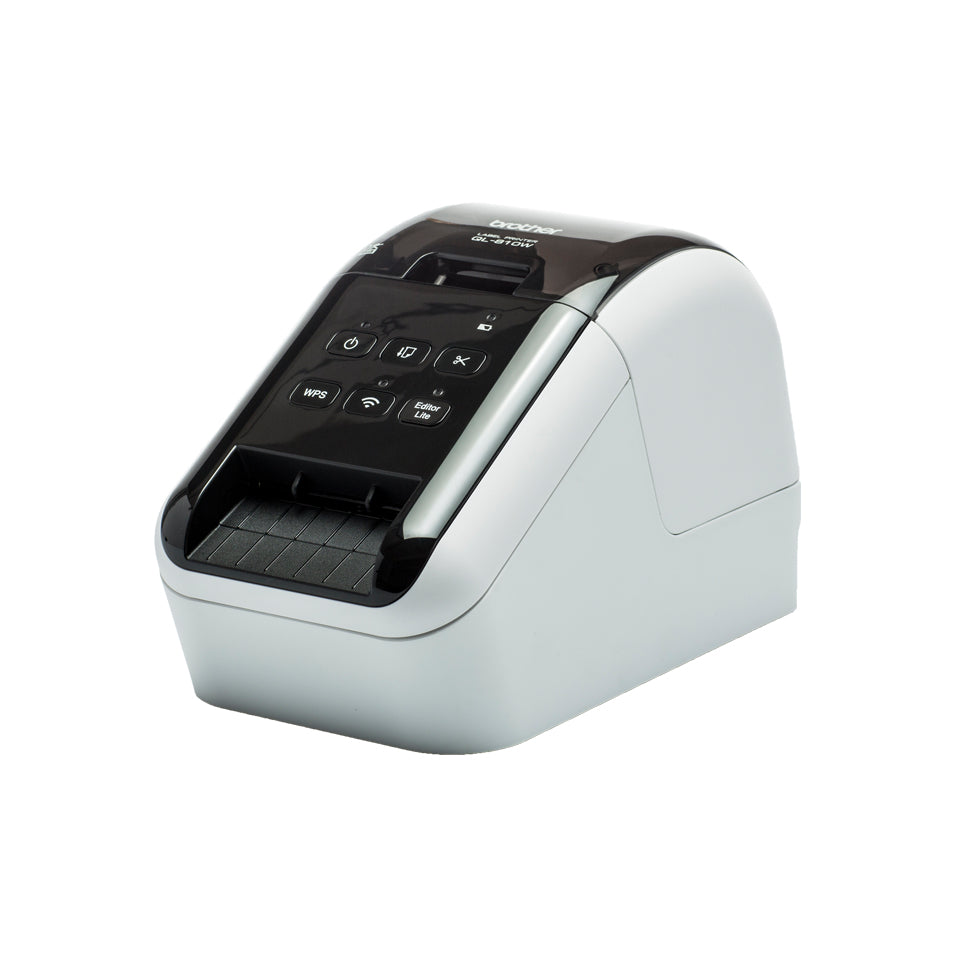 Brother QL-810W – Etikettendrucker, Thermodirekt, 300 × 600 dpi, bis 62 mm, WLAN, Schwarz/Rot