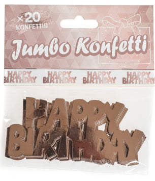 Trendcompany Partypistole Geburtstag – Roségold – 7,5 × 10 cm – Papier – 20 Stk