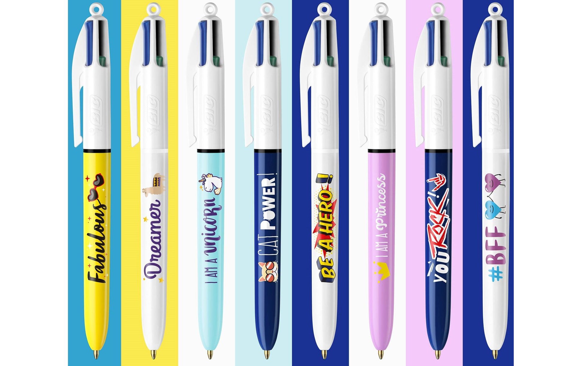 BIC Kugelschreiber – Weiss, Metall – 8 Stk.