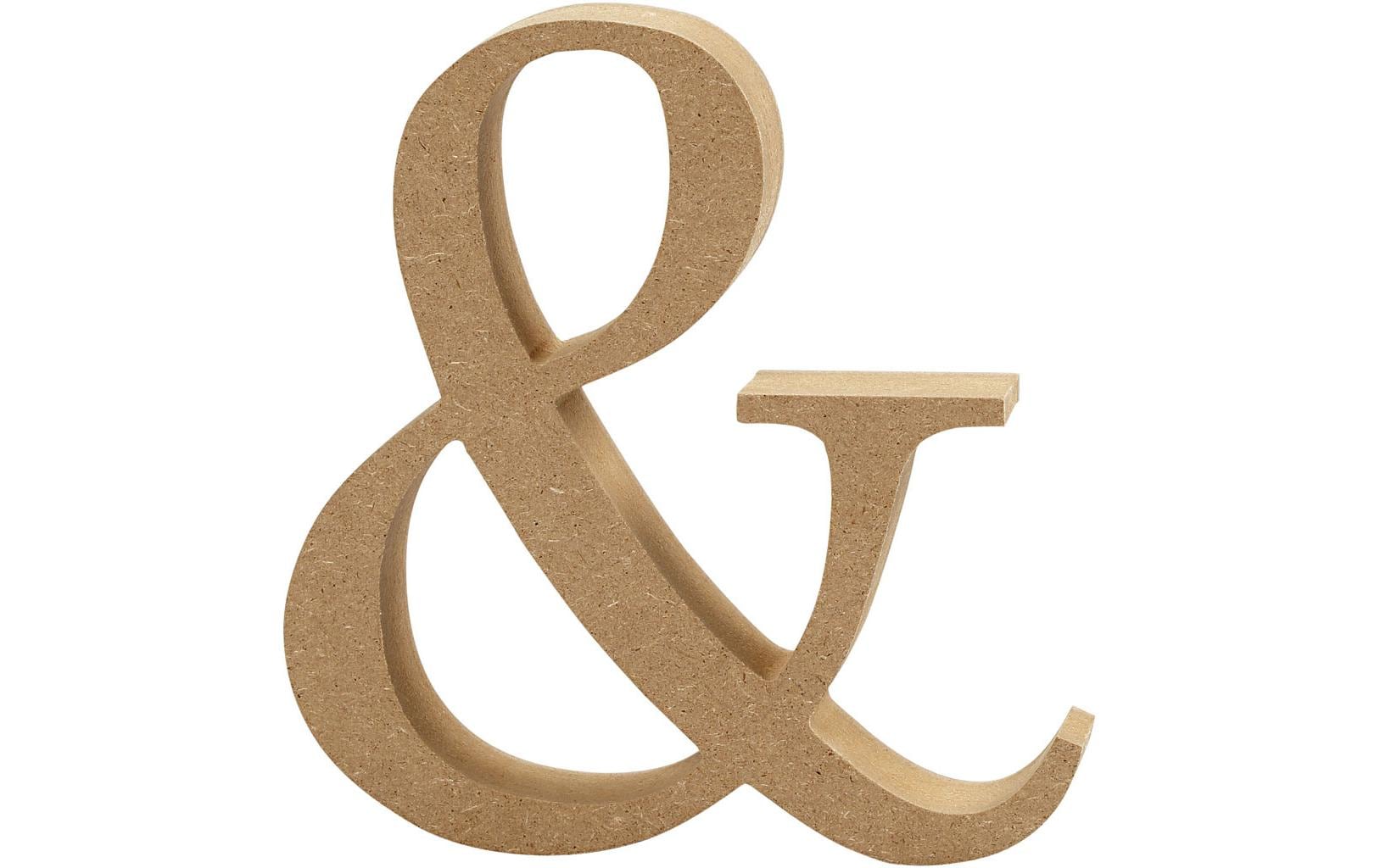 Creativ Company Deko-Buchstabe – 13 × 2 × 2 cm – Holz & MDF, natur